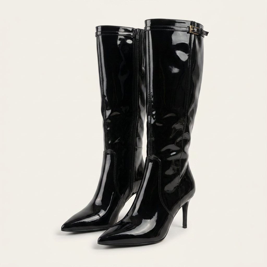 Botas Olivia · ZARINA · BLACK PATEN