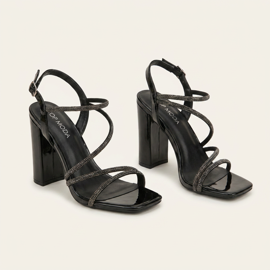 Sandalias Top Moda · BLACK PAT